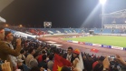 Wedding photos are a big deal in Vietnam...never seen them at football stadium before though!