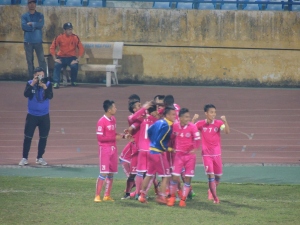 Hà Nội FC celebrate 
